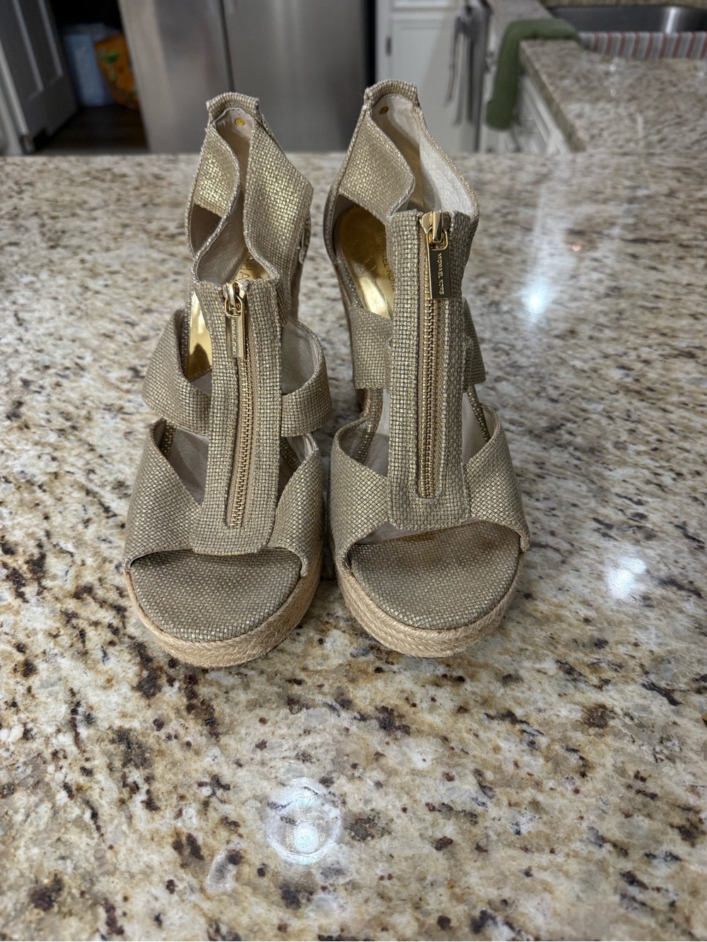 Michael Kors Damita Platform Wedge Espadrille Sandals 9.5